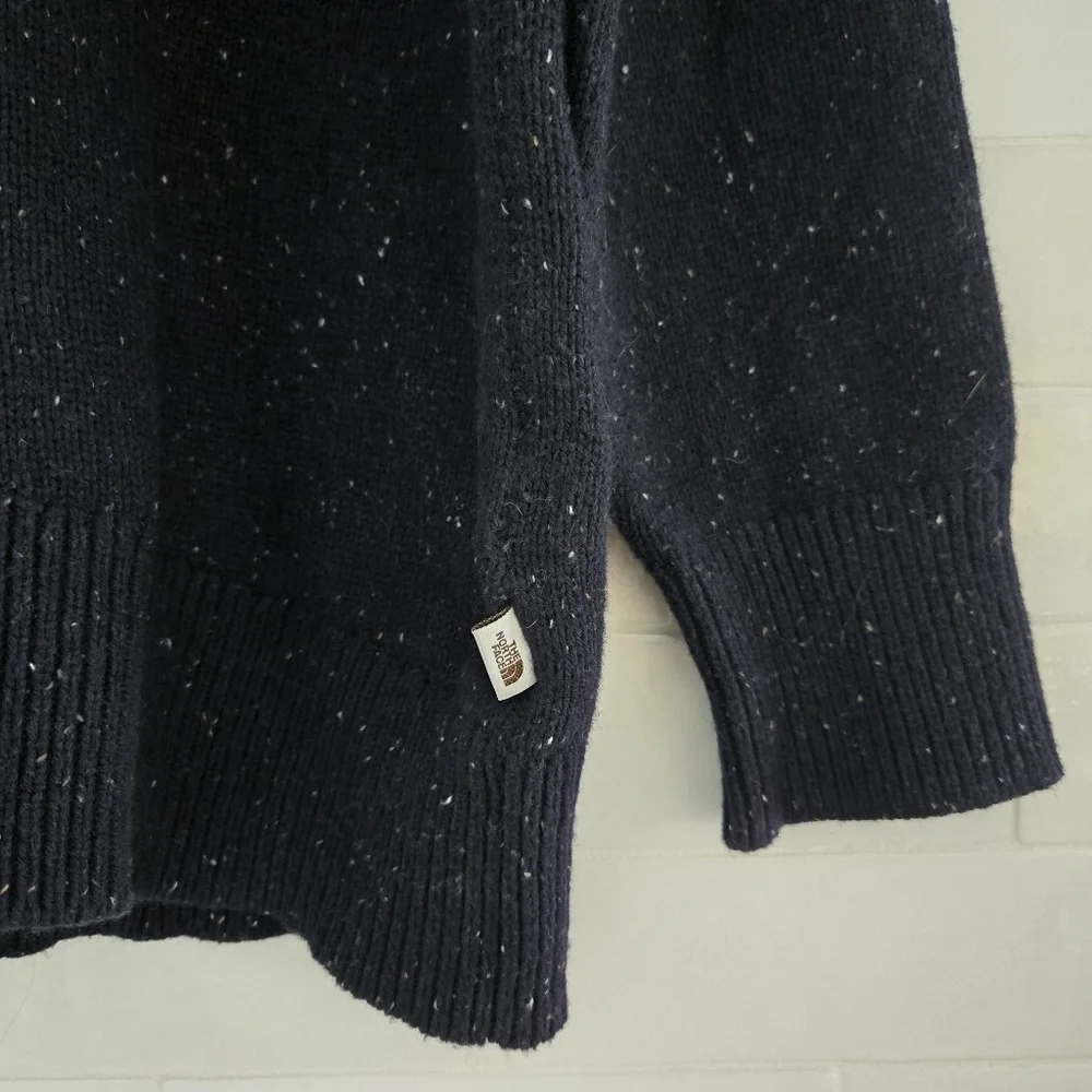North Face Wool Blend Crestview Crew Neck Sweater Aviator Navy Women's Size XL